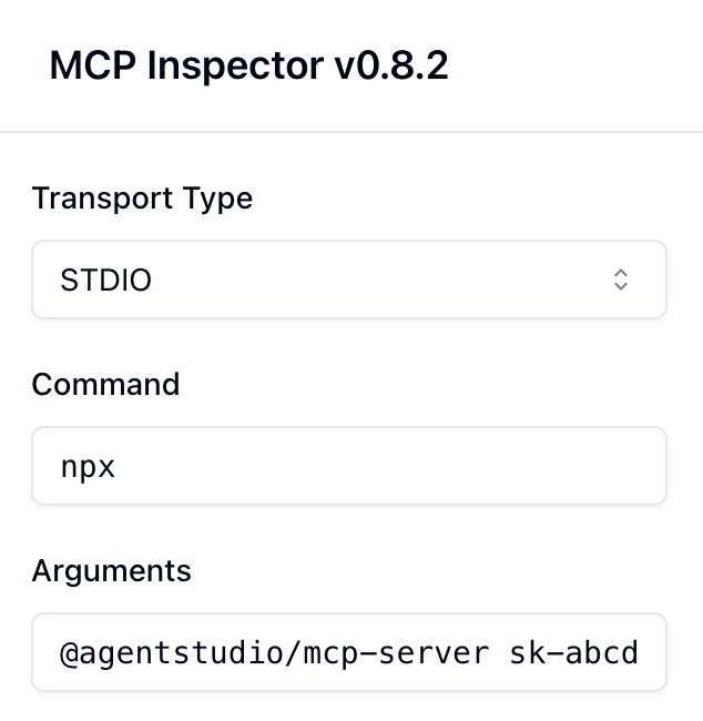 MCP Inspector Configuration
